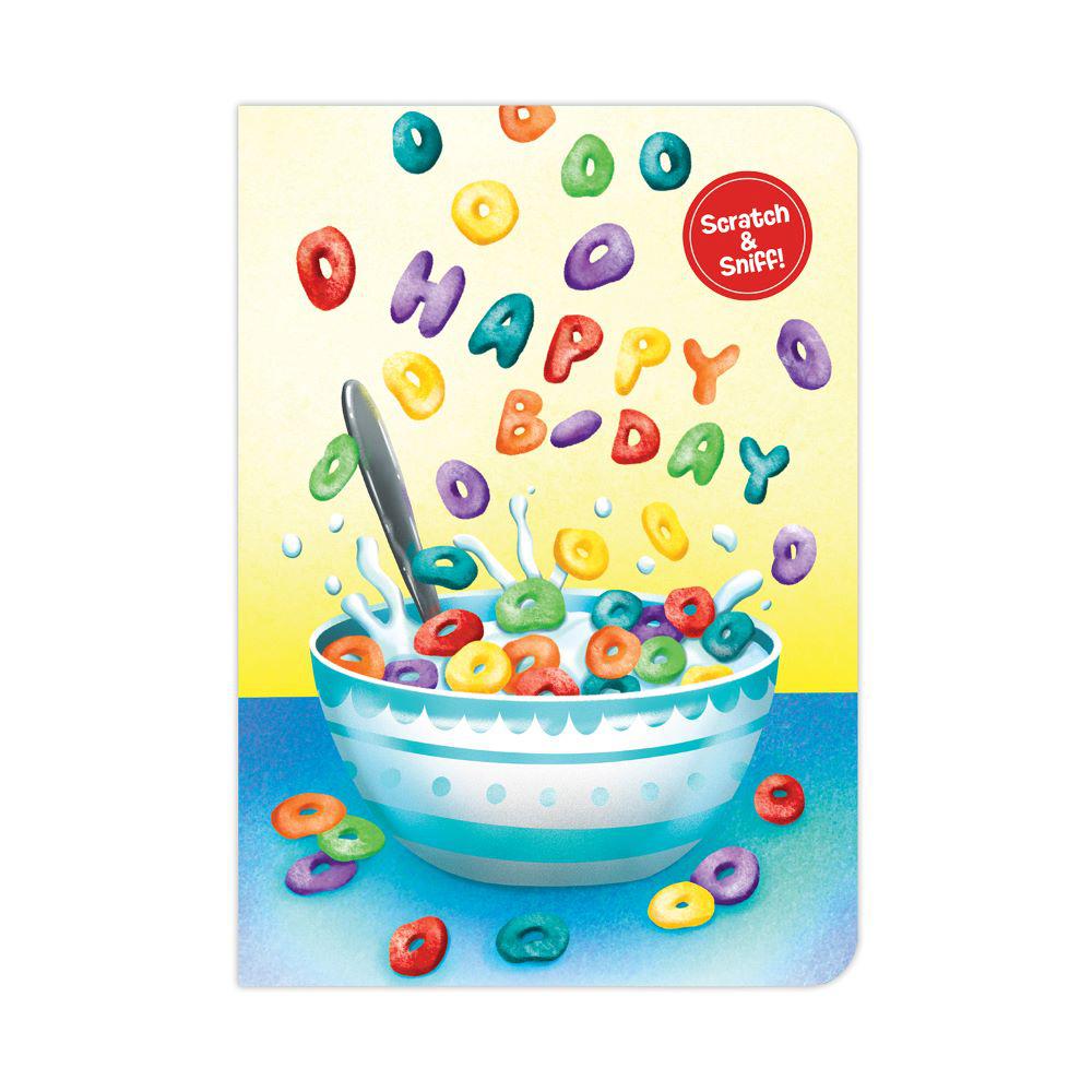 Peaceable Kingdom-Scratch & Sniff Birthday Card - Fruity Cereal-6505SS-Legacy Toys