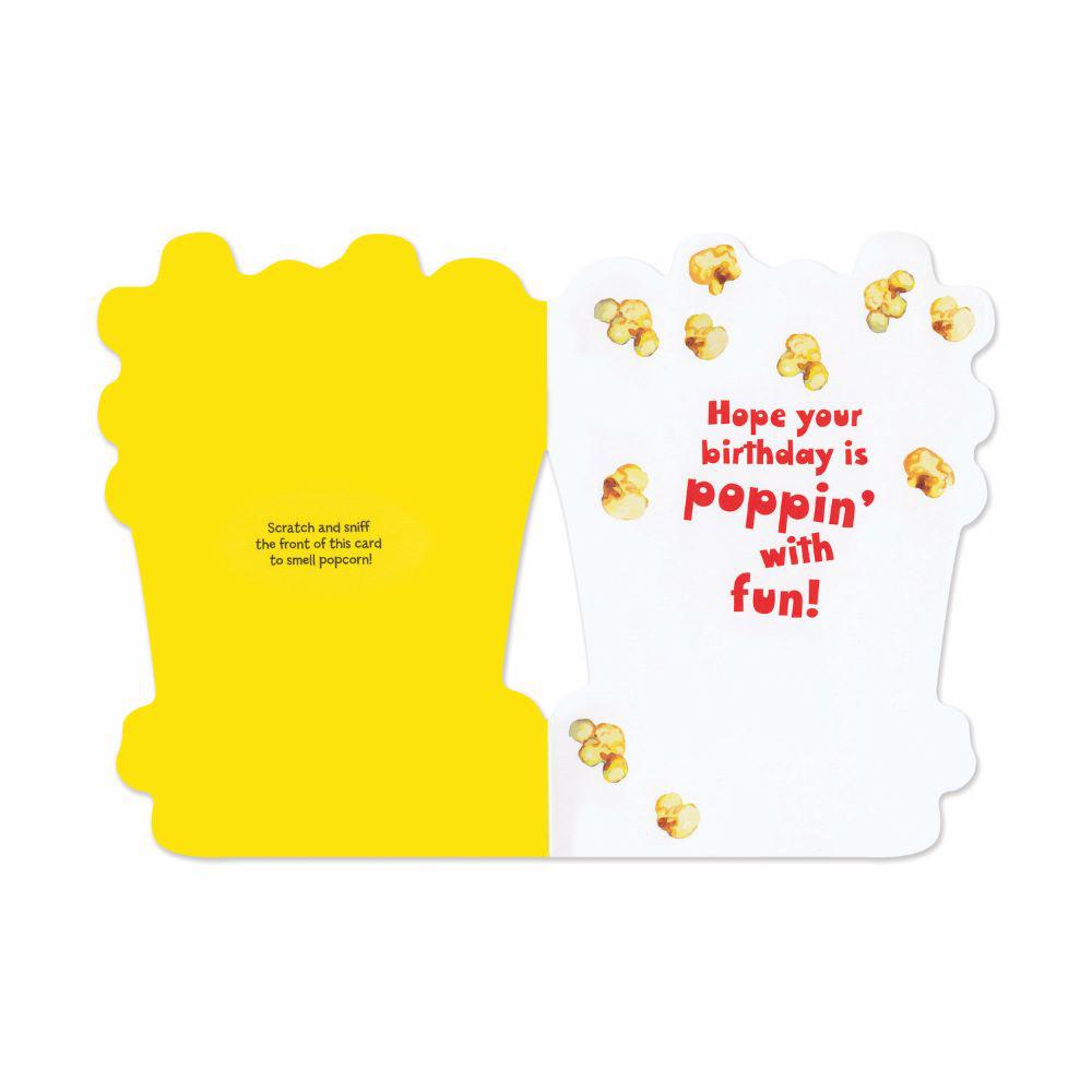 Peaceable Kingdom-Scratch & Sniff Birthday Card - Popcorn-11218-Legacy Toys