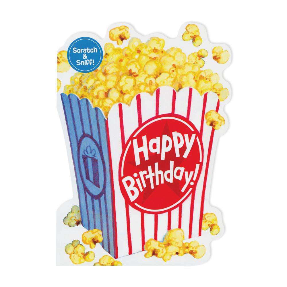 Peaceable Kingdom-Scratch & Sniff Birthday Card - Popcorn-11218-Legacy Toys