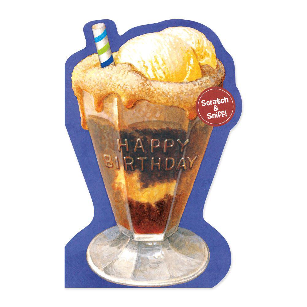 Peaceable Kingdom-Scratch & Sniff Birthday Card - Root Beer Float-11219-Legacy Toys