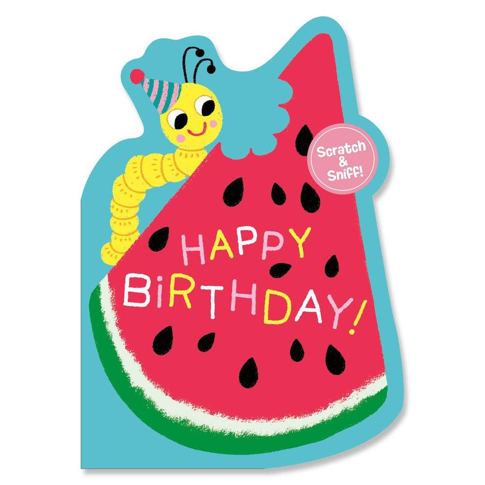 Peaceable Kingdom-Scratch & Sniff Birthday Card - Watermelon-11224-Legacy Toys