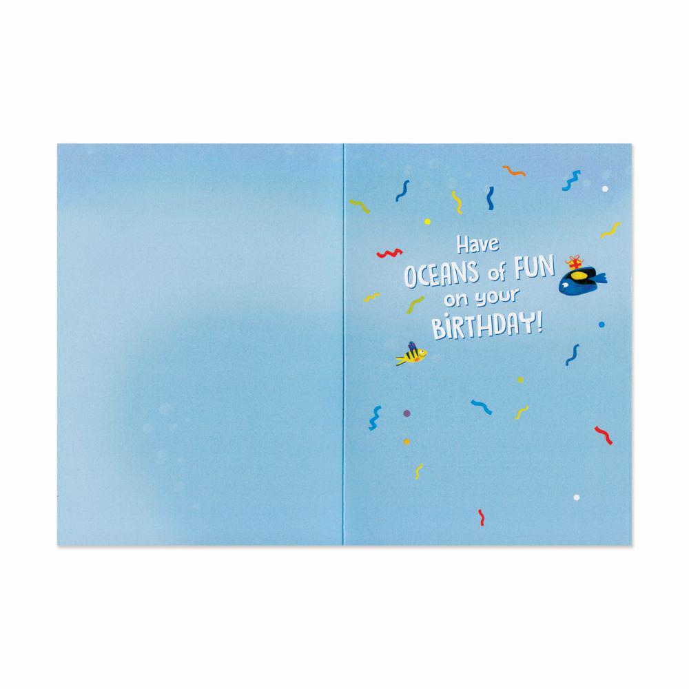 Peaceable Kingdom-Sea Life Foil Birthday Card-11096-Legacy Toys