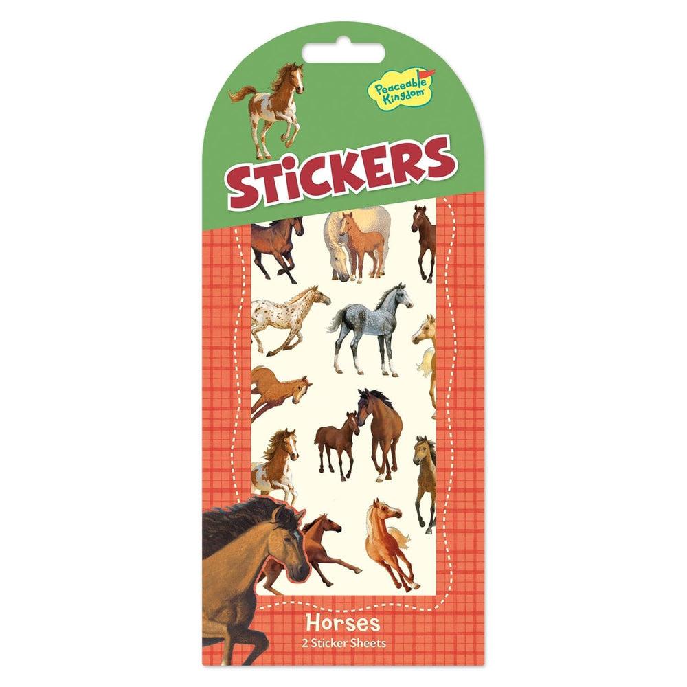 Peaceable Kingdom-Sticker Pack - Horses-11653-Legacy Toys