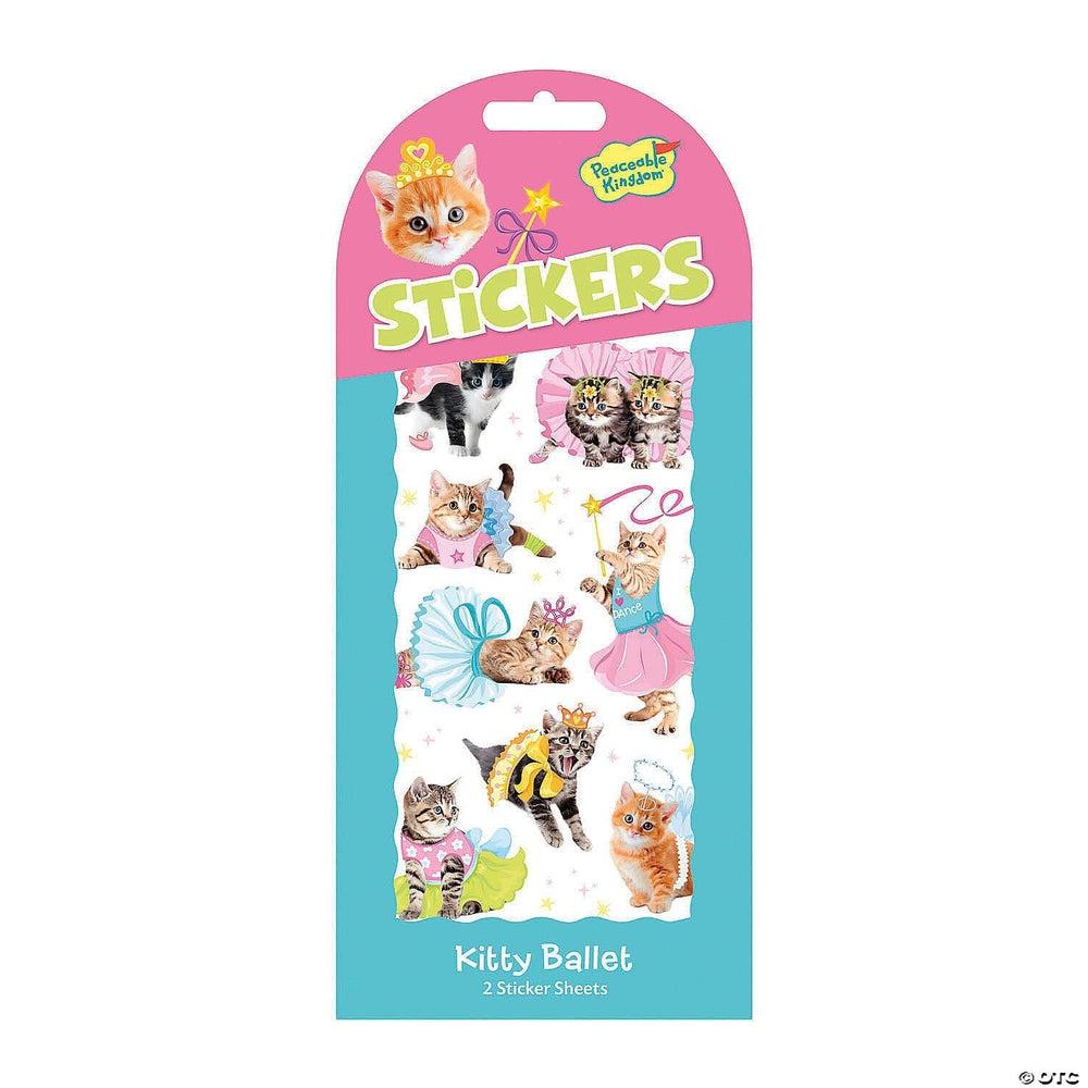 Peaceable Kingdom-Sticker Pack - Kitty Ballet-STK194-Legacy Toys