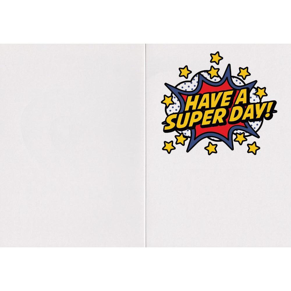 Peaceable Kingdom-Super Hero Foil Birthday Card-11091-Legacy Toys