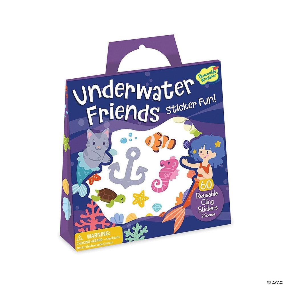 Peaceable Kingdom-Underwater Friends Reusable Sticker Tote-SP88-Legacy Toys
