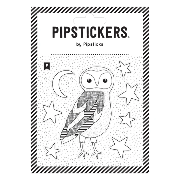 Pipsticks-Pipsticks - Stickers Color In Owl-AS000393-Legacy Toys