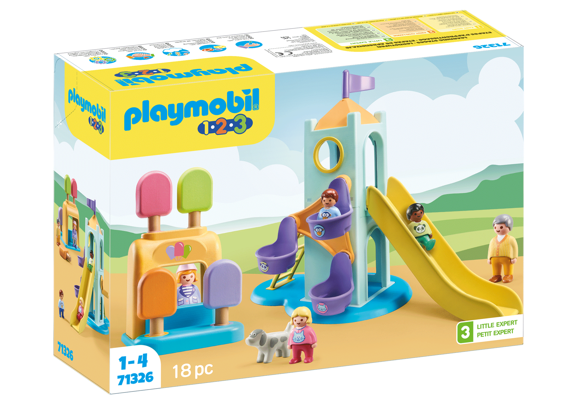 PLAYMOBIL 1.2.3 71157 Aire de jeux- PLAYMOBIL 1.2.3 - Pour les tout-petits  18-36 mois - Mes premiers Playmobil - Apprendre en s'amusant au meilleur  prix