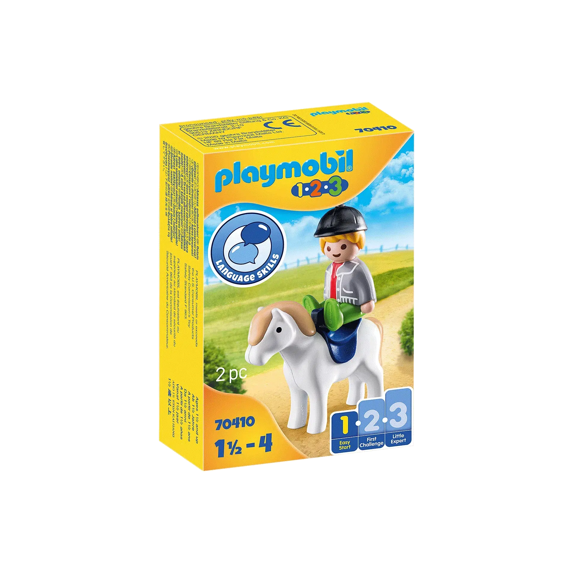 Playmobil-1.2.3. Boy with Pony-70410-Legacy Toys