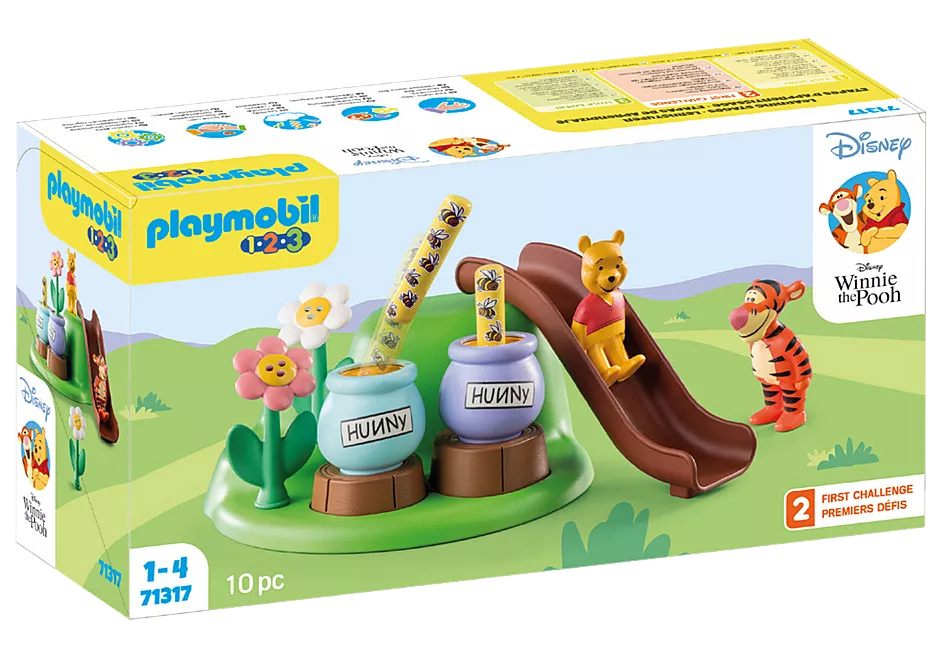 Playmobil-1.2.3. & Disney: Winnie the Pooh & Tigger's Bee Garden-71317-Legacy Toys