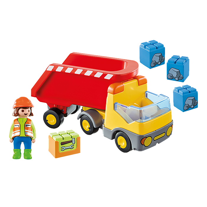 Playmobil-1.2.3. Dump Truck-70126-Legacy Toys