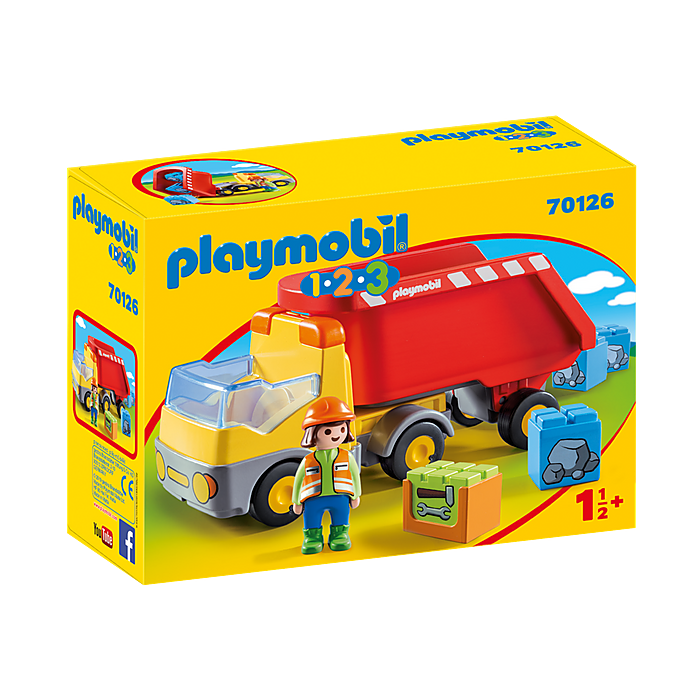 Playmobil-1.2.3. Dump Truck-70126-Legacy Toys