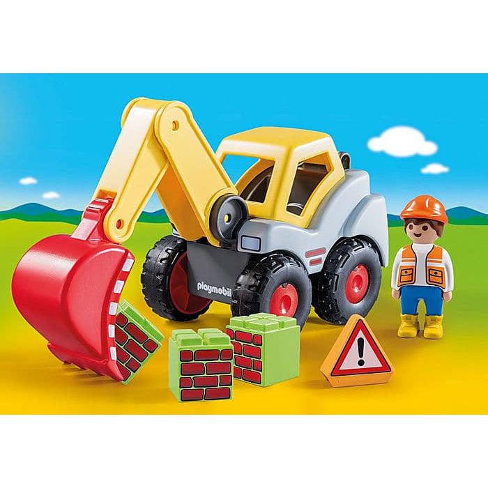 Playmobil-1.2.3. Shovel Excavator-70125-Legacy Toys