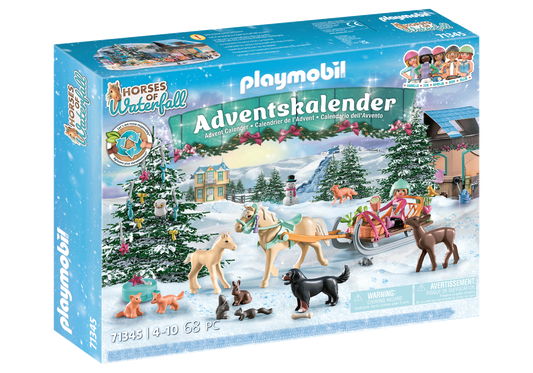 Playmobil-Advent Calendar: Horses of Waterfall - Christmas Sleigh Ride-71345-Legacy Toys