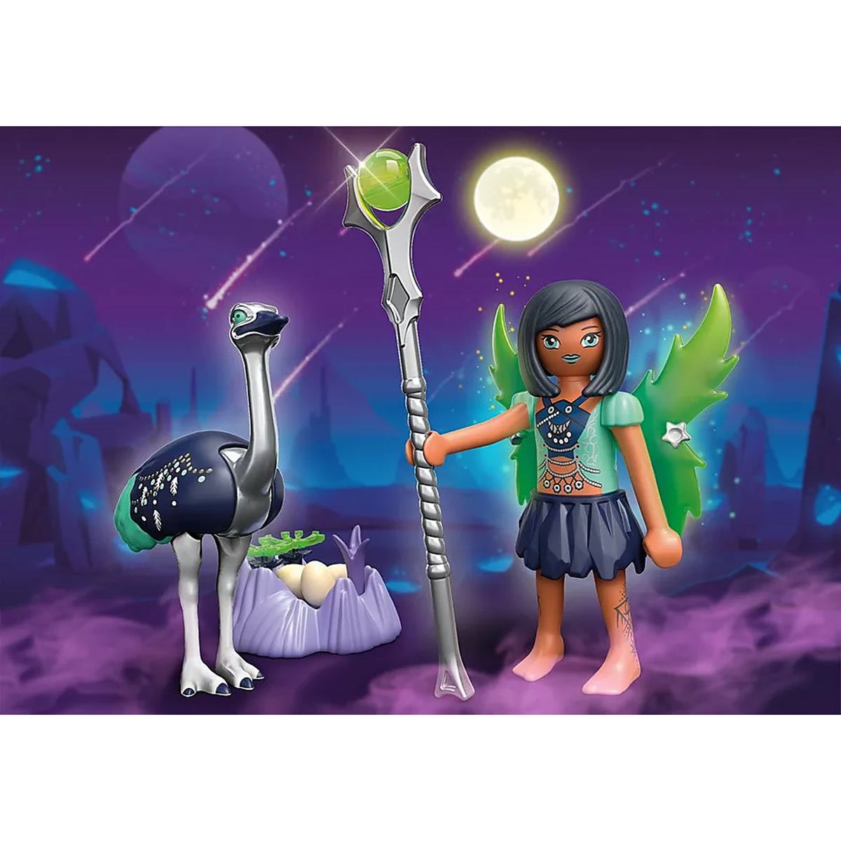 Playmobil-Adventures of Ayuma - Moon Fairy with Soul Animal-71033-Legacy Toys