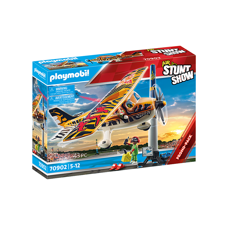 Playmobil-Air Stunt Show - Tiger Propeller Plane-70902-Legacy Toys