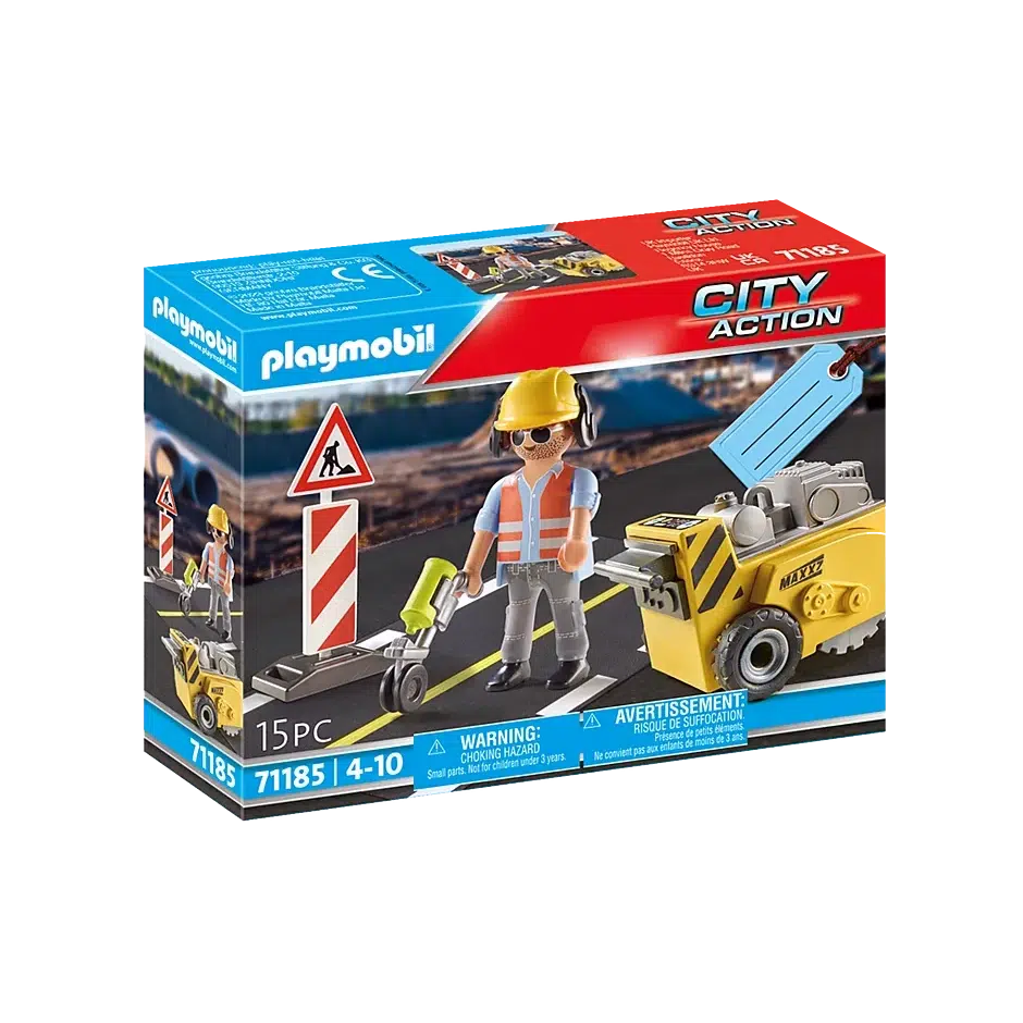Playmobil-City Action - Construction Worker Gift Set-71185-Legacy Toys