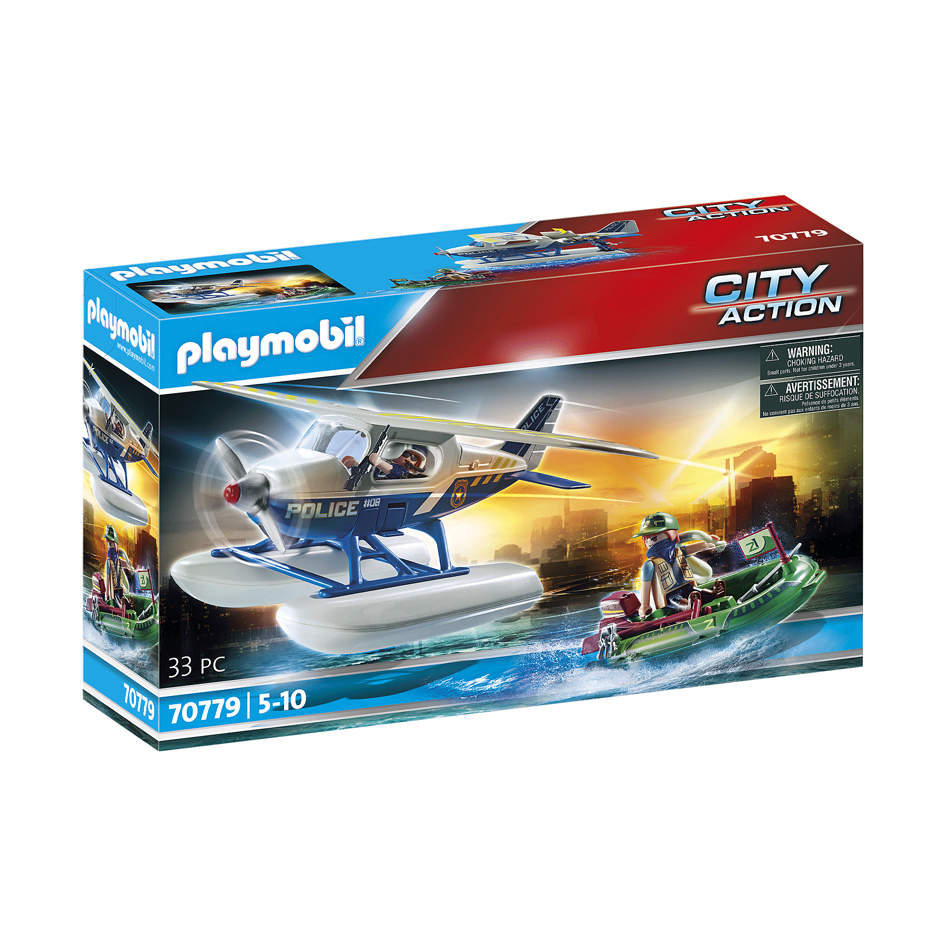 Playmobil-City Action - Police Seaplane-70779-Legacy Toys