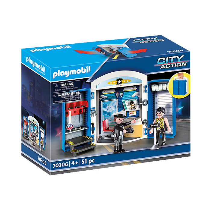 Playmobil-City Action - Police Station Play Box-70306-Legacy Toys