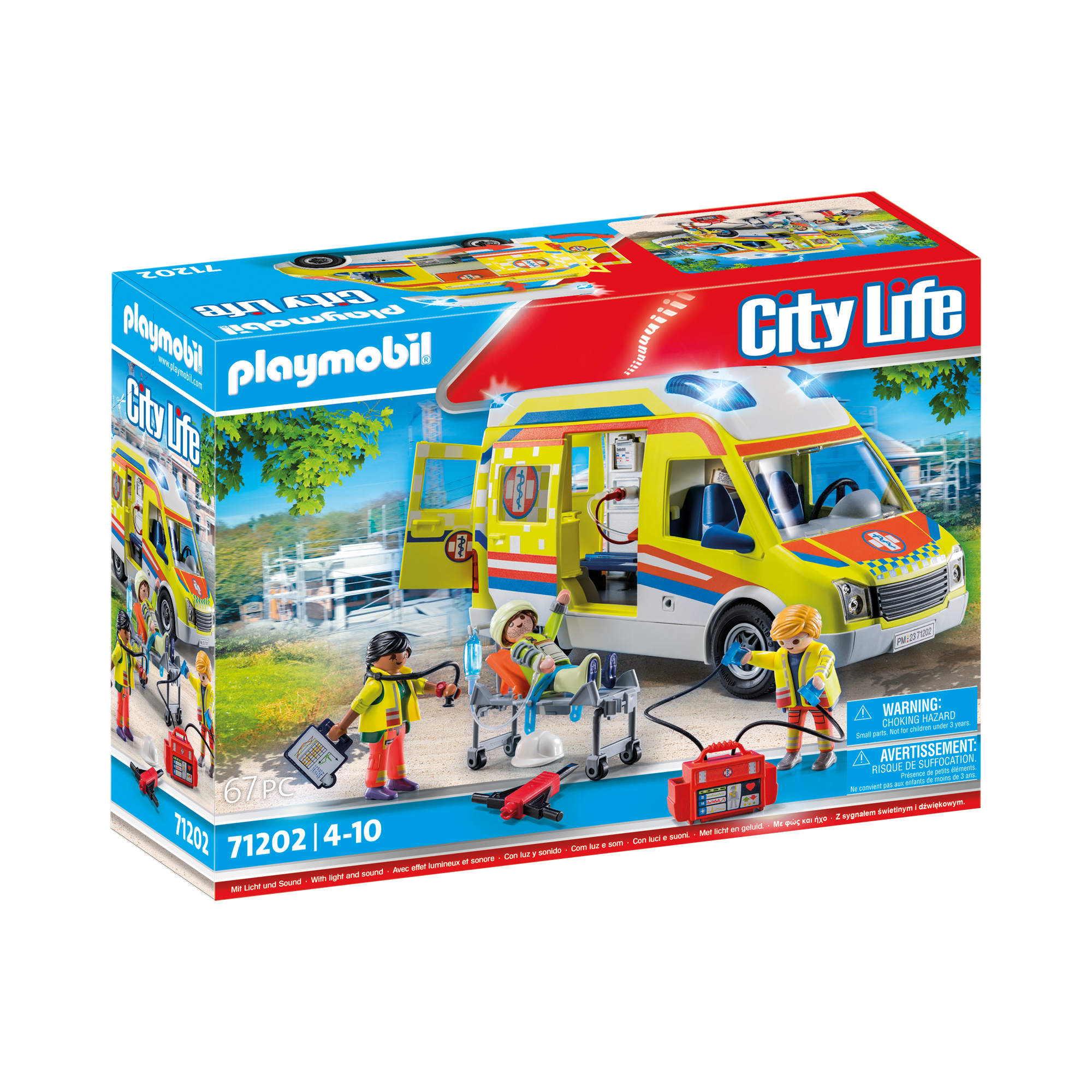 Playmobil-City Life - Ambulance with Lights and Sound-71202-Legacy Toys