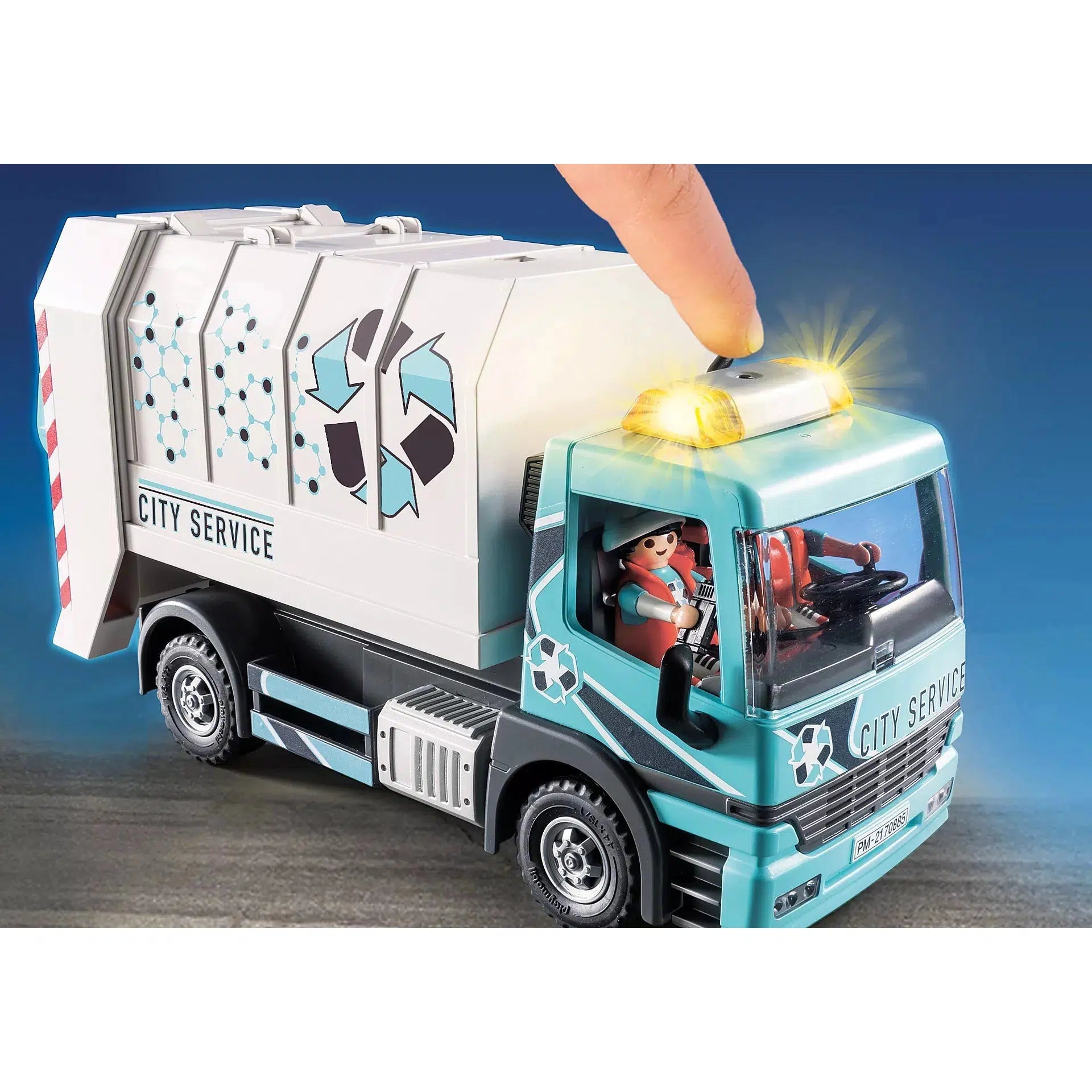 Playmobil-City Life - City Recycling Truck-70885-Legacy Toys