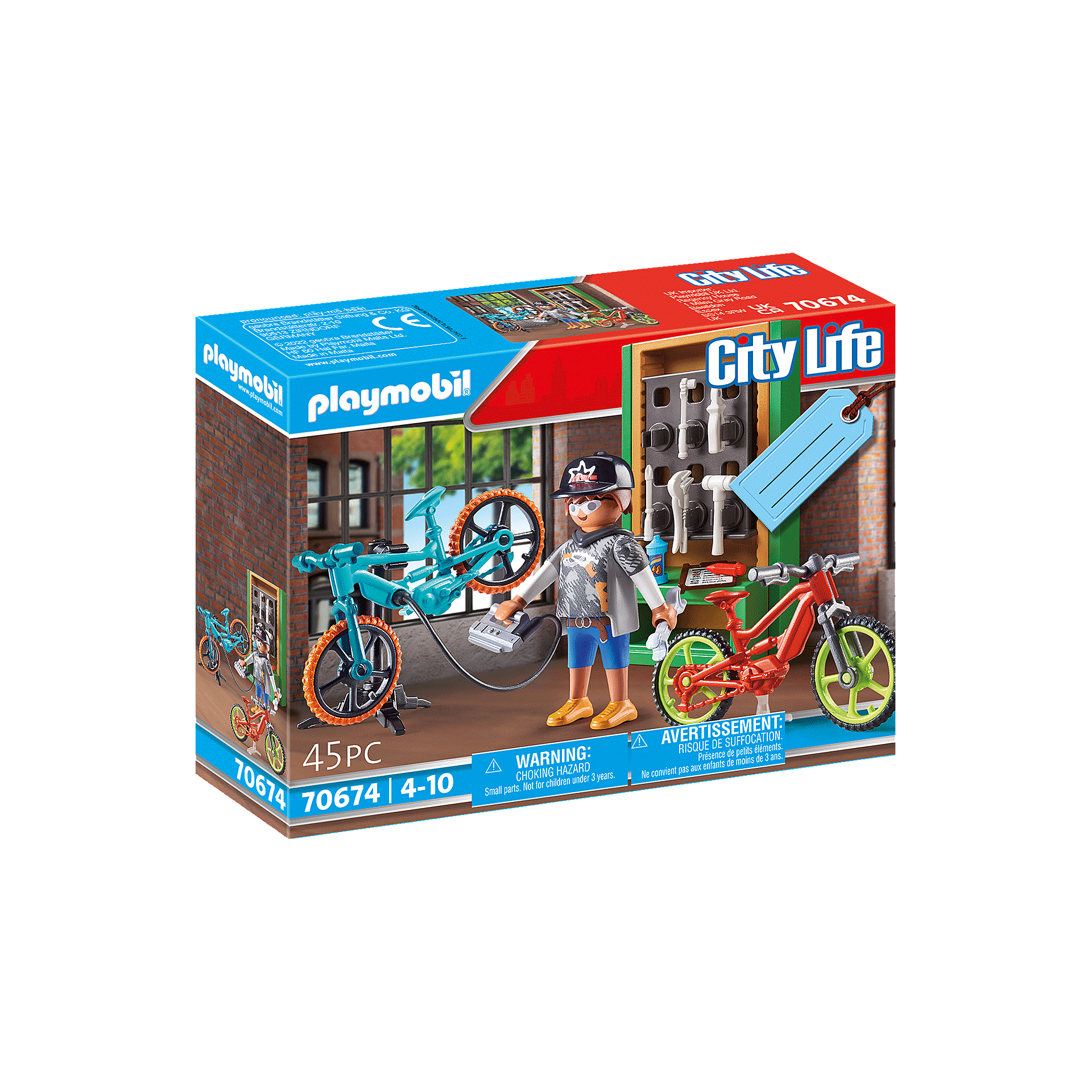 Playmobil-City Life - E-Bike Workshop Gift Set-70674-Legacy Toys