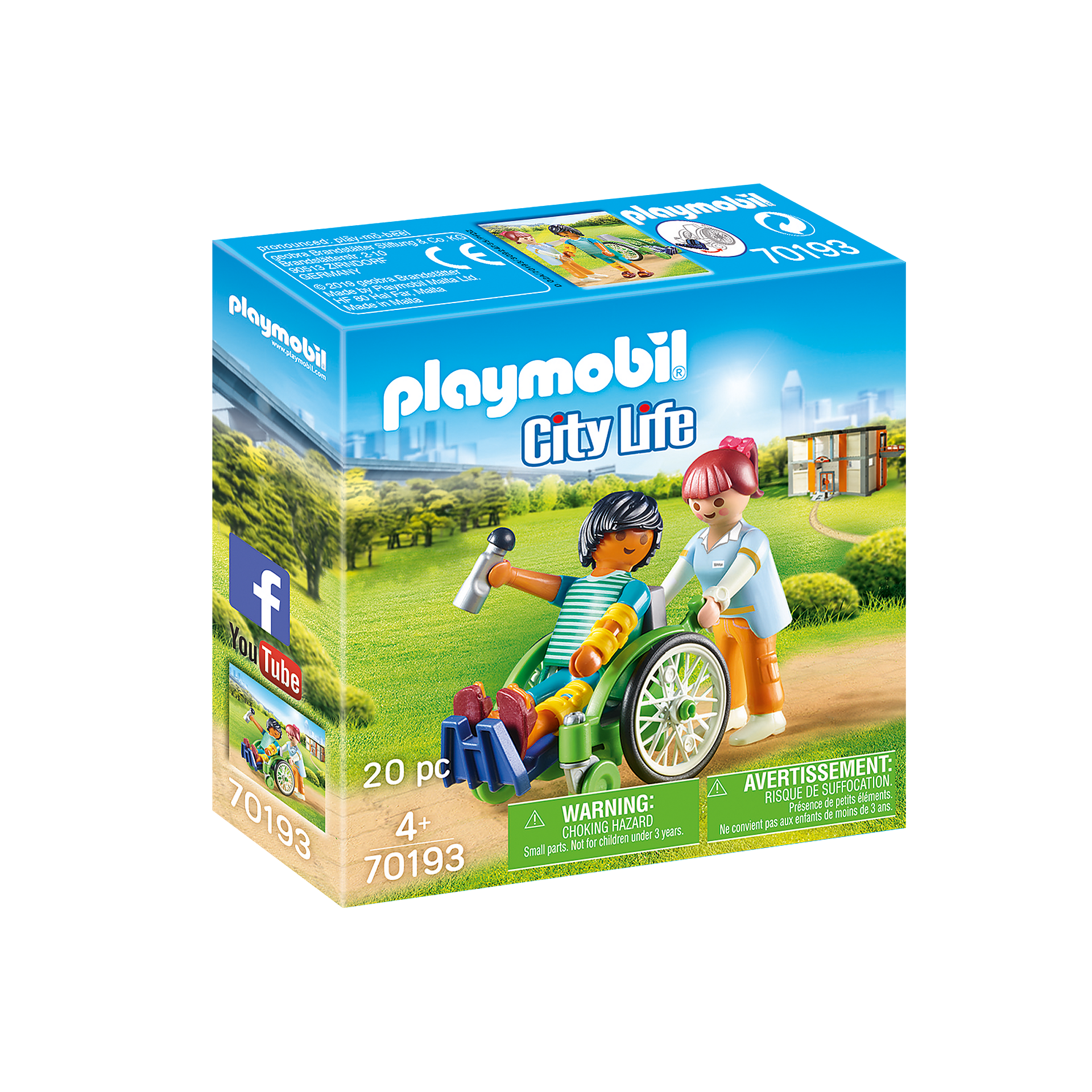 Playmobil-City Life - Patient in Wheelchair-70193-Legacy Toys