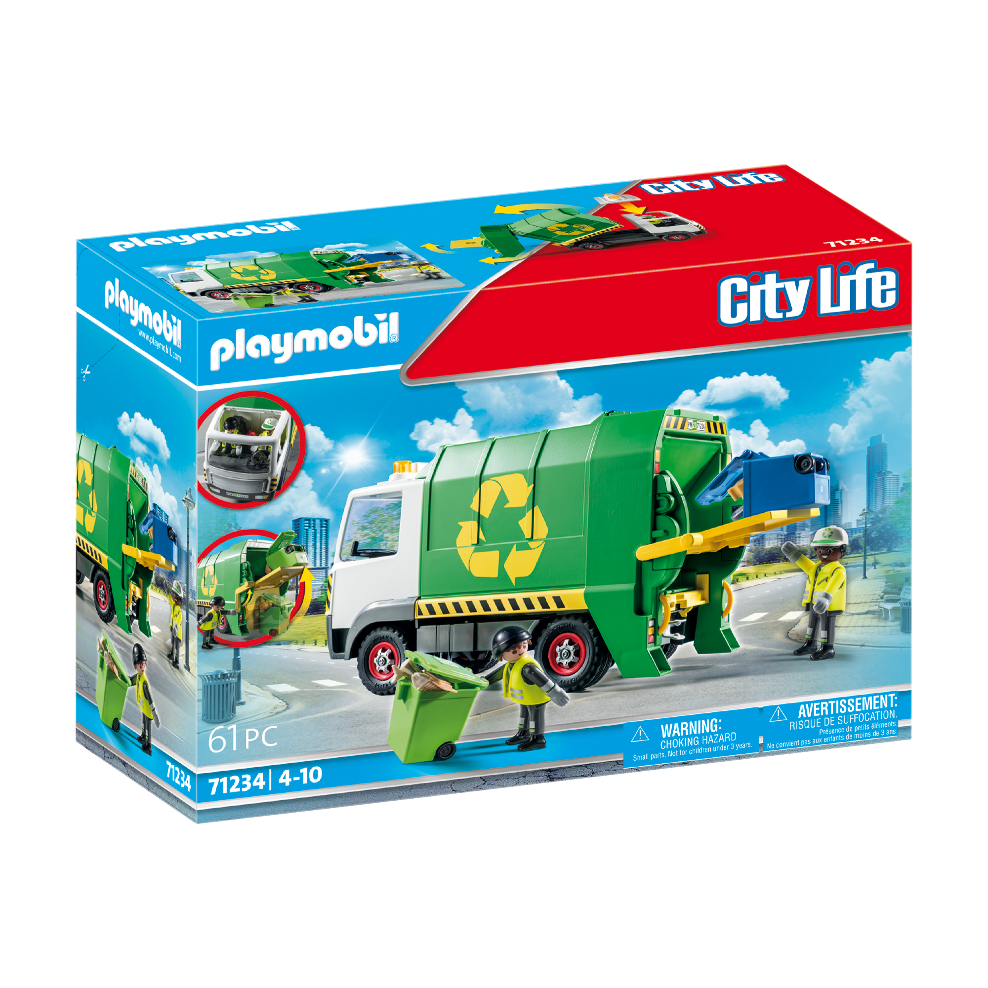 Playmobil-City Life - Recycling Truck-71234-Legacy Toys