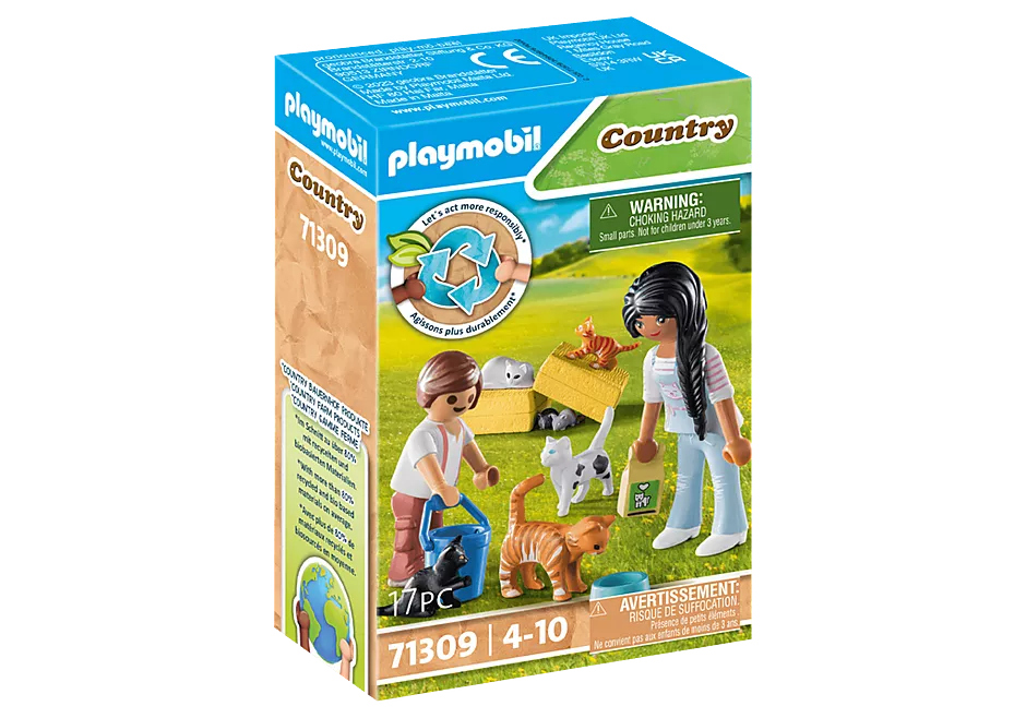 Playmobil-Country - Cat Family-71309-Legacy Toys