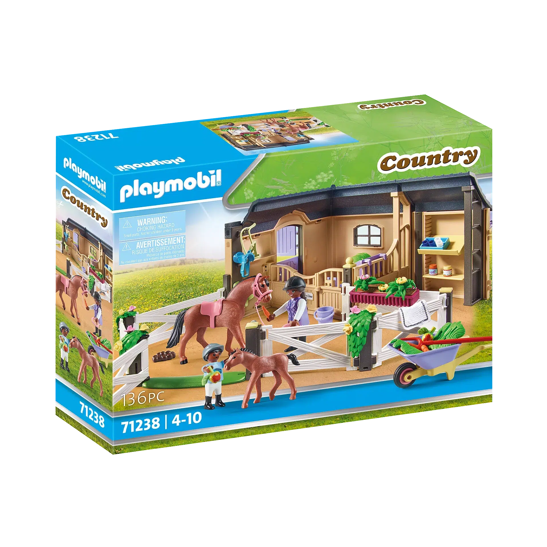 Playmobil 70511 Car with Pony Trailer - Entertainment Earth