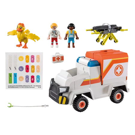 Playmobil-Duck on Call - Ambulance Emergency Vehicle-70916-Legacy Toys