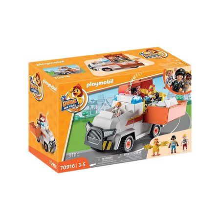 Playmobil-Duck on Call - Ambulance Emergency Vehicle-70916-Legacy Toys