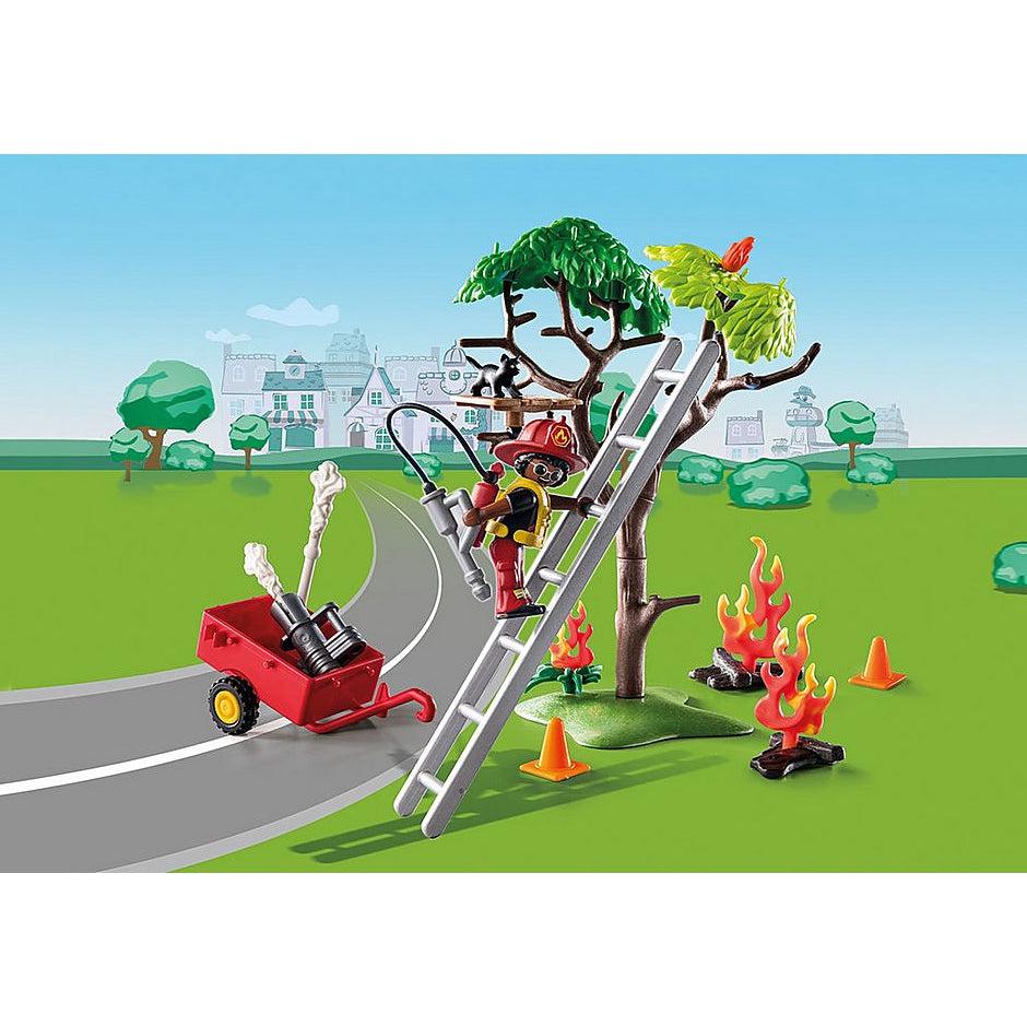 Playmobil-Duck on Call - Fire Rescue Action: Cat Rescue-70917-Legacy Toys