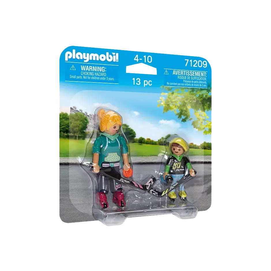 Playmobil-DuoPack - Roller Hockey-71209-Legacy Toys