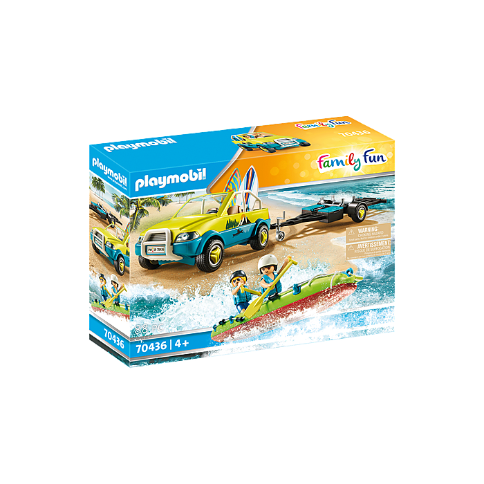 Playmobil-Family Fun - Beach Car With Canoe-70436-Legacy Toys