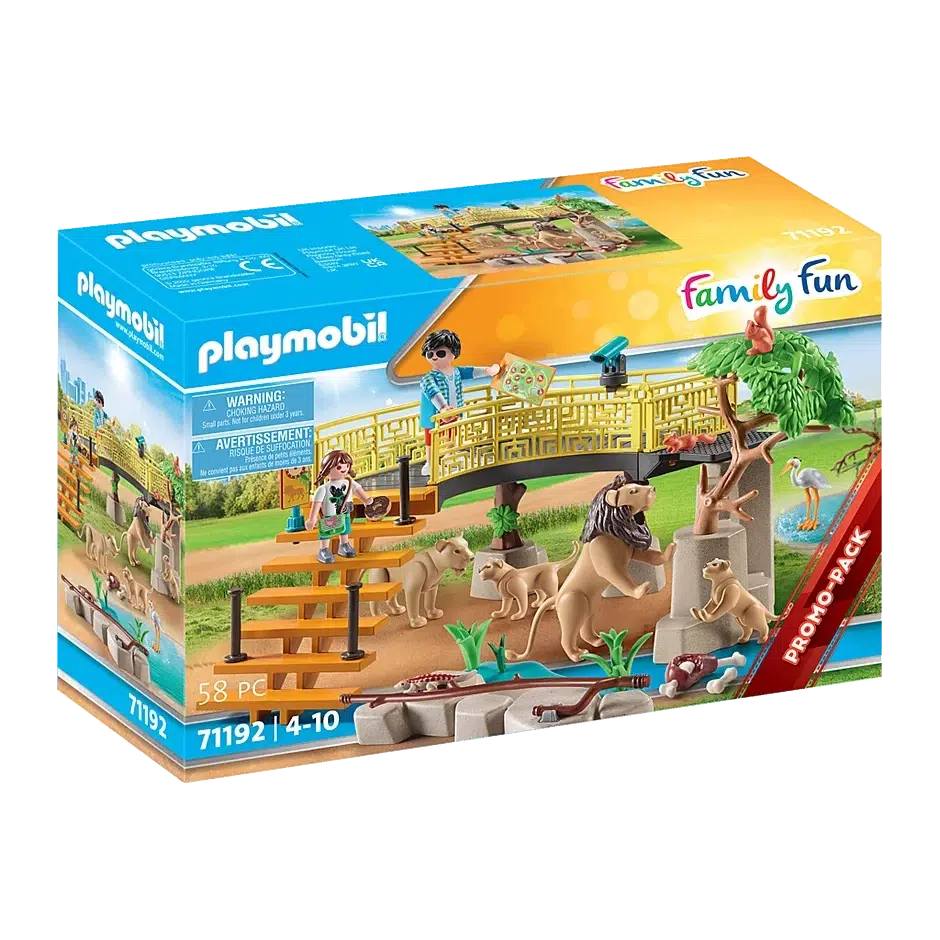 Playmobil-Family Fun - Outdoor Lion Enclosure-71192-Legacy Toys