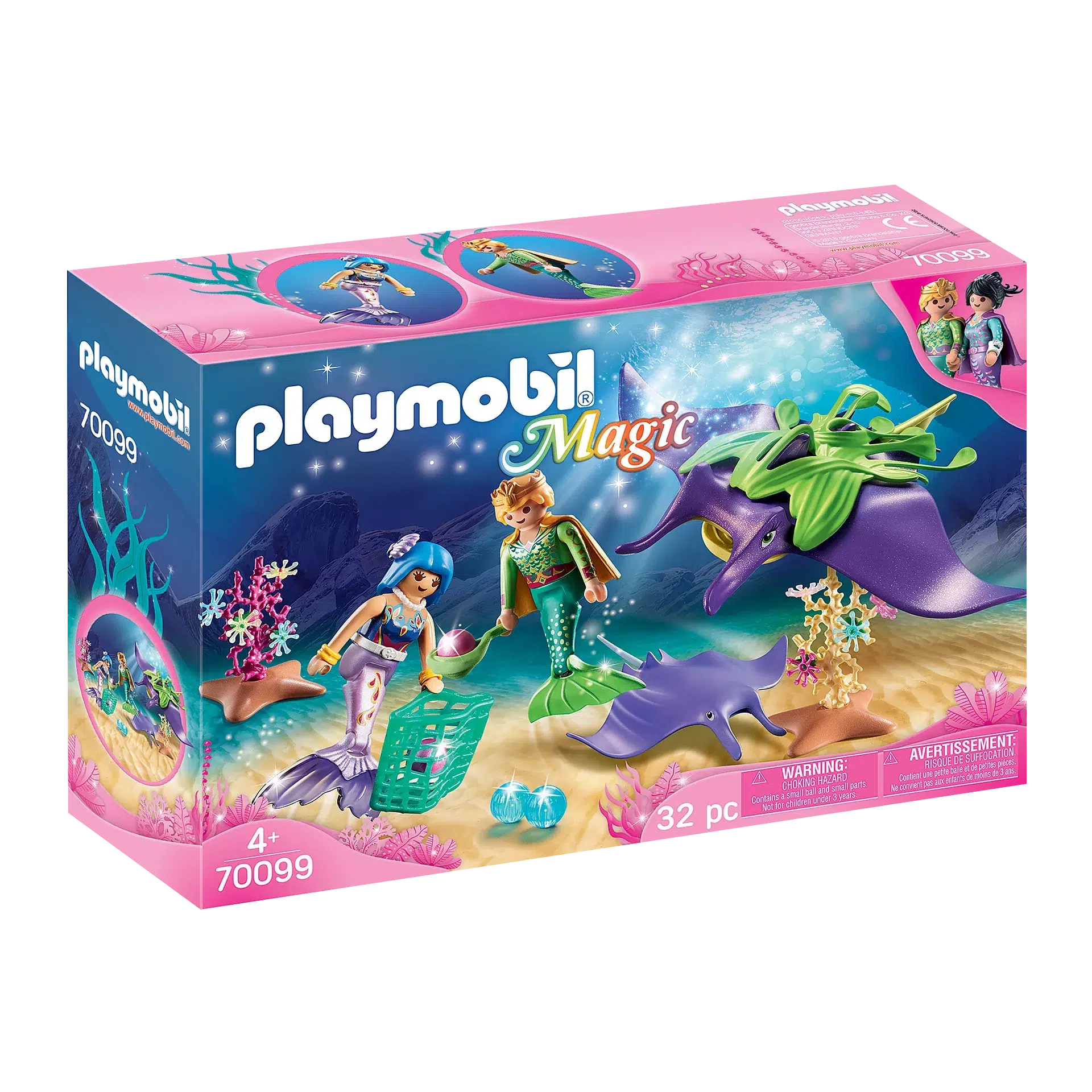 Playmobil-Magic - Pearl Collectors with Manta Ray-70099-Legacy Toys