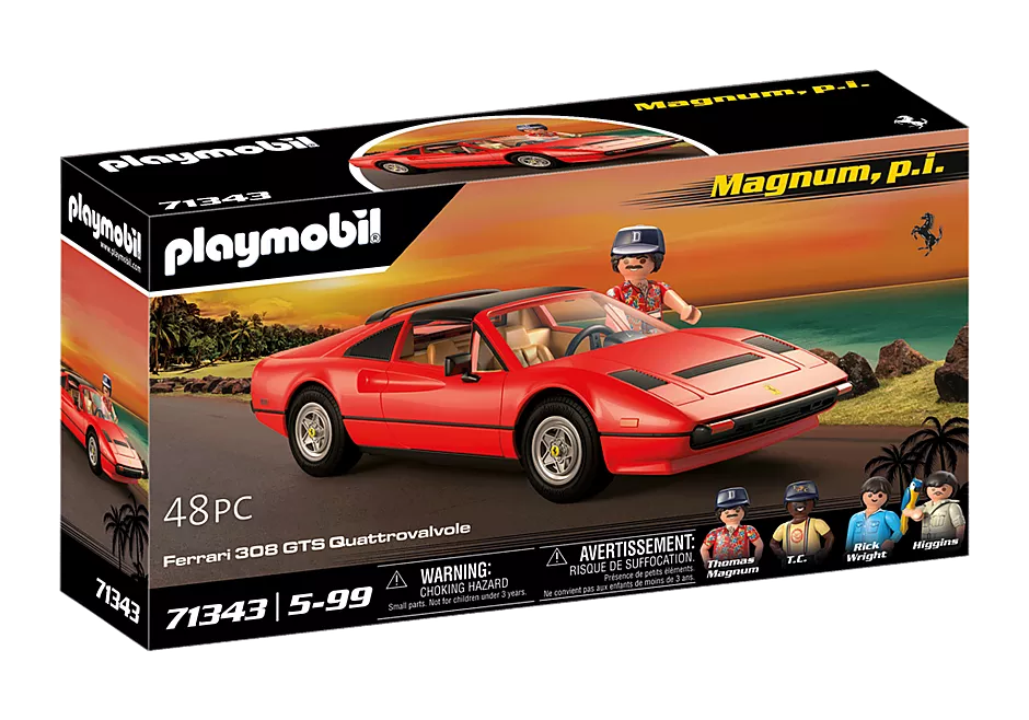 Playmobil-Magnum P.I. Ferrari 308 GTS-71343-Legacy Toys