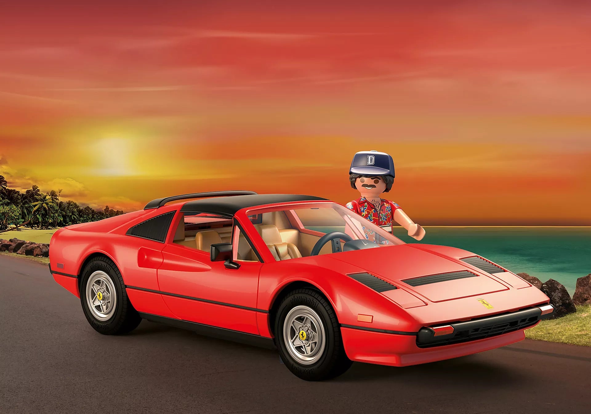 Playmobil-Magnum P.I. Ferrari 308 GTS-71343-Legacy Toys