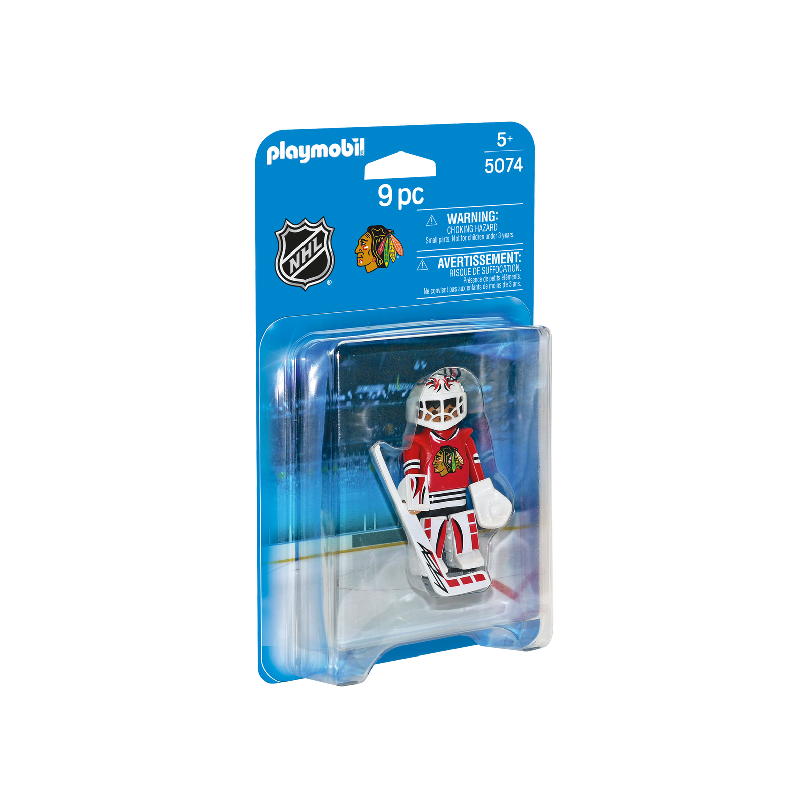Playmobil-NHL - Chicago Blackhawks Goalie-5074-Legacy Toys