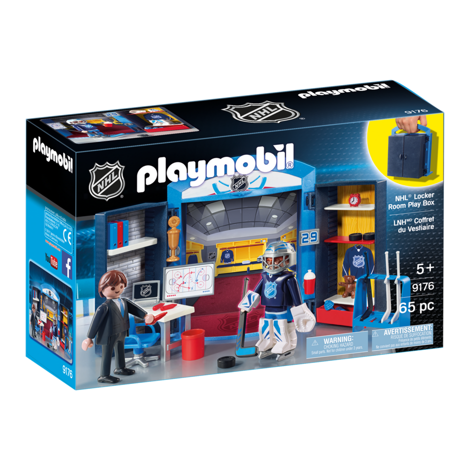 Playmobil-NHL - Locker Room Play Box-9176-Legacy Toys