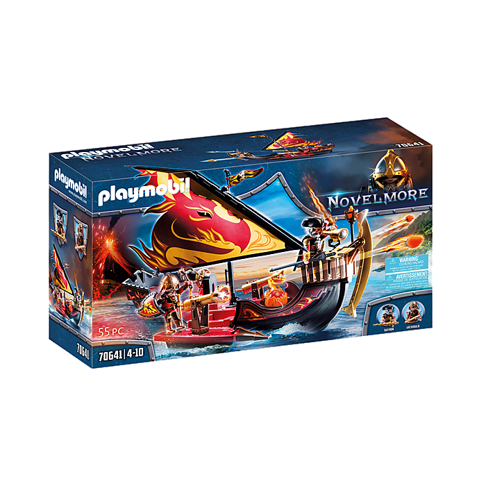Playmobil-Novelmore - Burnham Raiders Fire Ship-70641-Legacy Toys