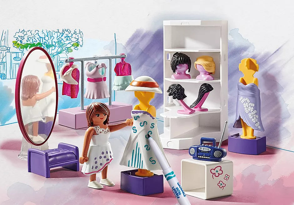 Playmobil-PLAYMOBIL Color: Dressing Room-71373-Legacy Toys