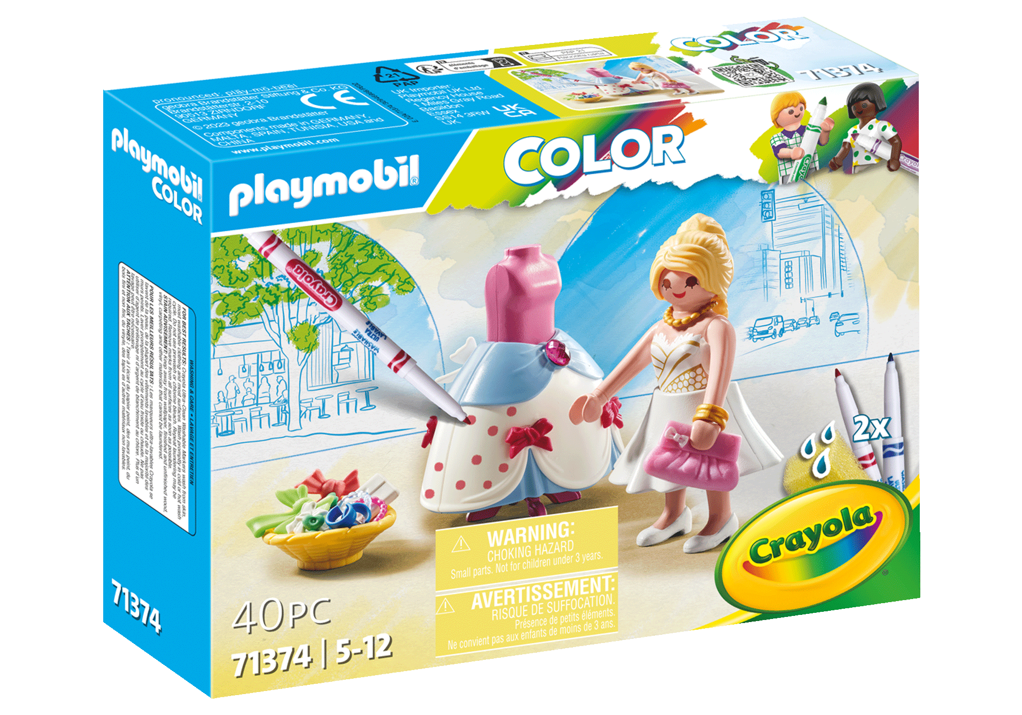 Playmobil-PLAYMOBIL Color: Fashion Show Designer with Clothes and Accessories-71374-Legacy Toys