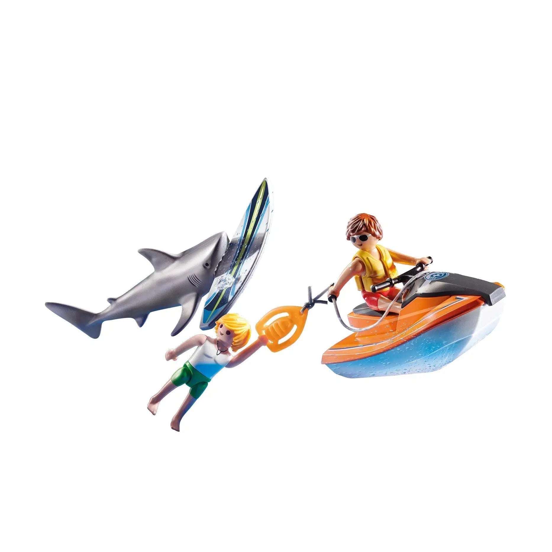 Playmobil-Rescue Action - Shark Attack Rescue-70489-Legacy Toys