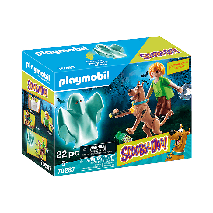 Playmobil-SCOOBY-DOO! Scooby & Shaggy with Ghost-70287-Legacy Toys