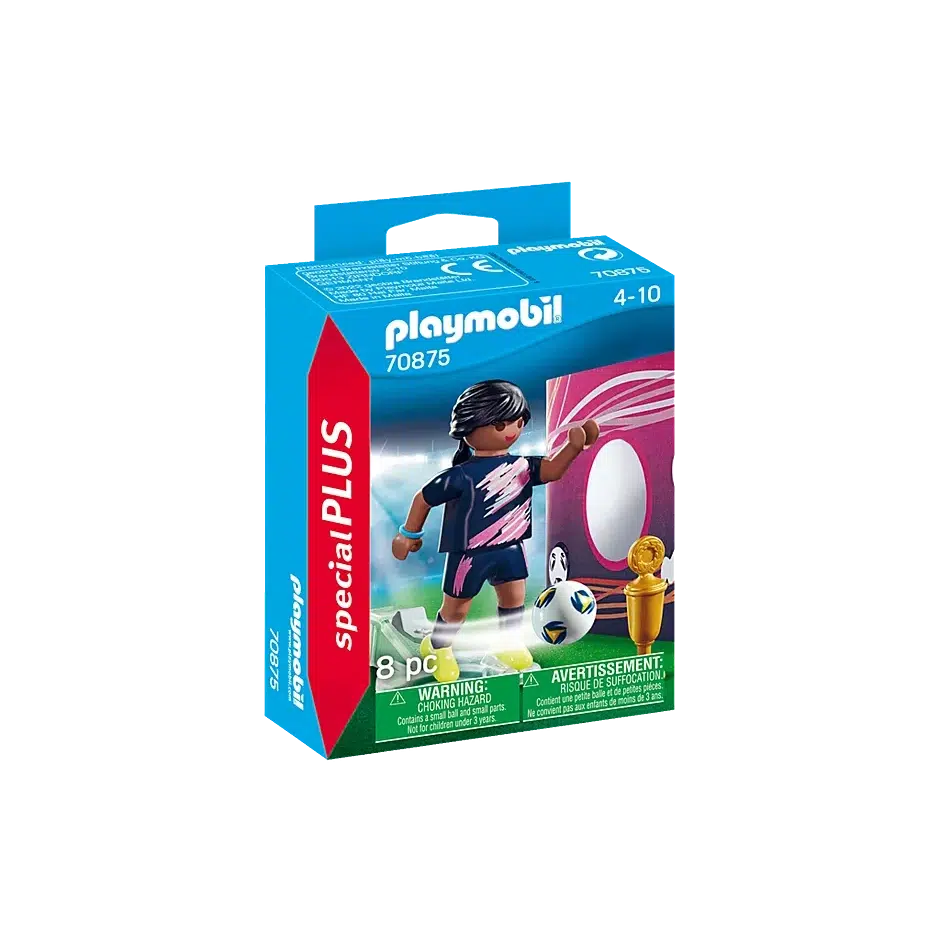 Playmobil-Special Plus - Soccer Player with Goal-70875-Legacy Toys