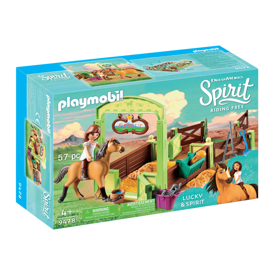 Playmobil-Spirit - Lucky & Spirit Horse Stall-9478-Legacy Toys