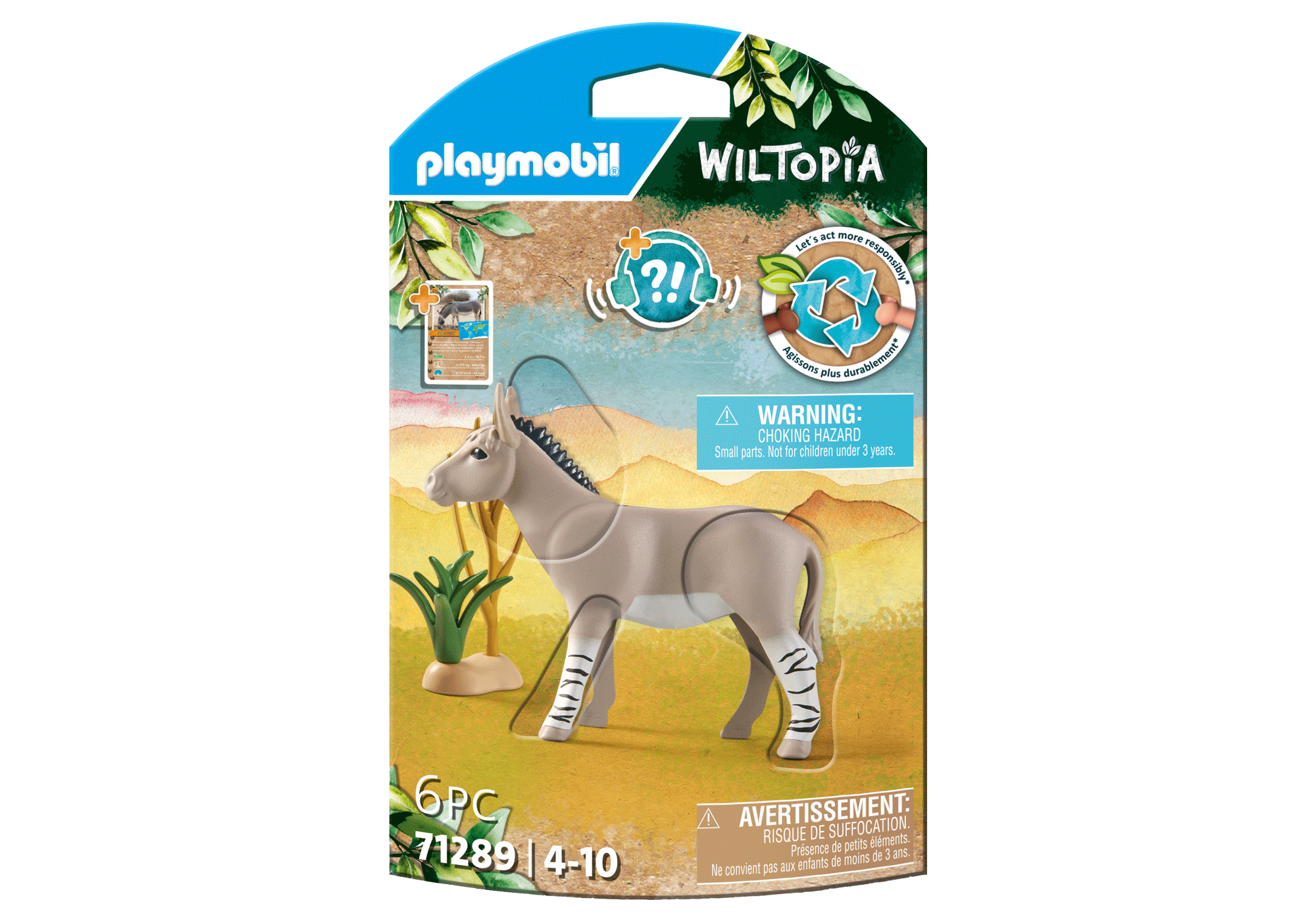 Playmobil-Wiltopia - African Wild Donkey-71289-Legacy Toys