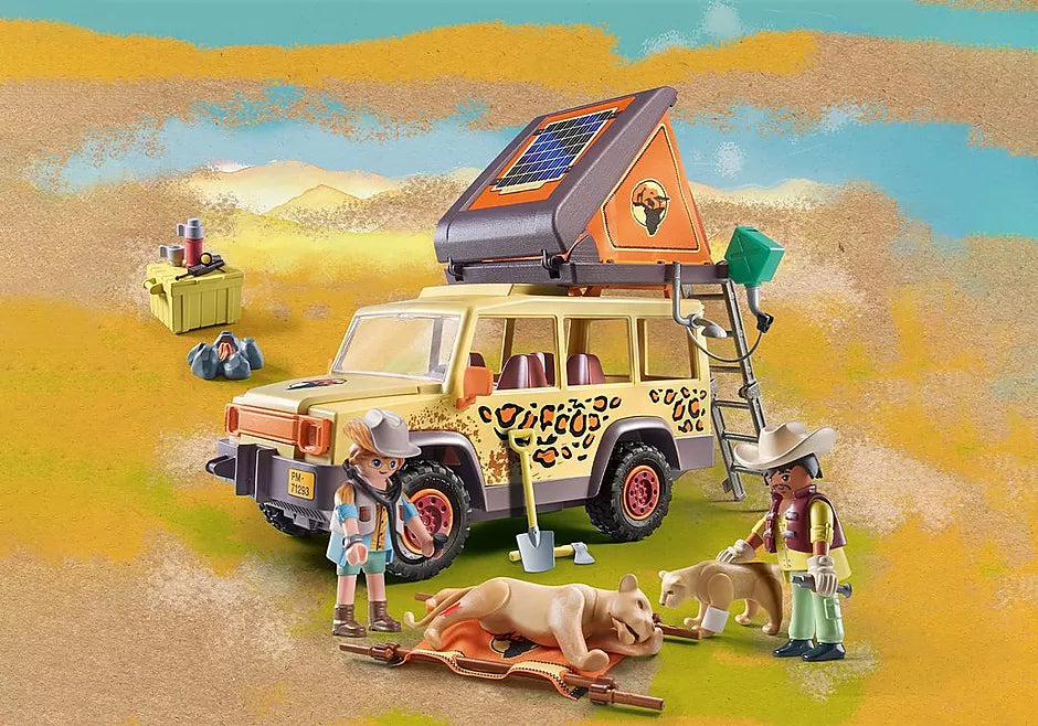 Playmobil-Wiltopia - Cross-Country Vehicle with Lions-71293-Legacy Toys